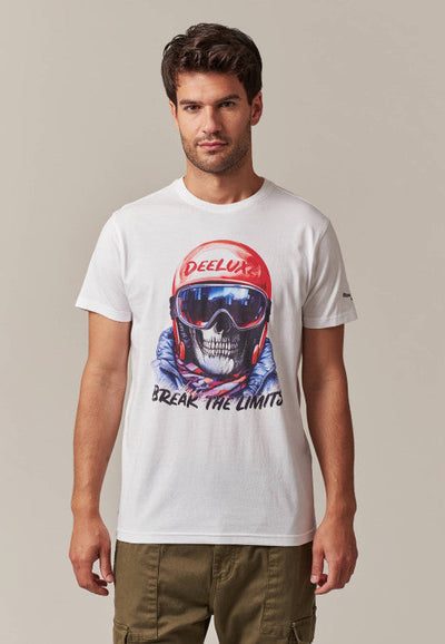 Deeluxe Snow Men's Short-Sleeved T-Shirt: Rock Spirit, Ski Helmet Skull
