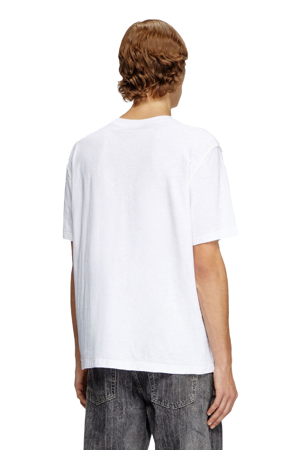 Diesel T-Adjust-R10 White T-Shirt: Premium Cotton, Iconic Style for Men
