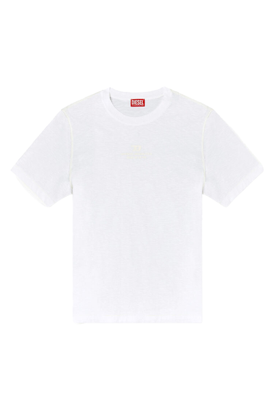 Diesel T-Adjust-R10 White T-Shirt: Premium Cotton, Iconic Style for Men