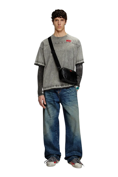 Diesel T-Hoxt Premium Gray Cotton Tee for Ultimate Summer Comfort
