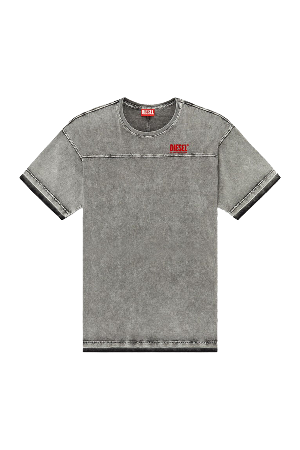 Diesel T-Hoxt Premium Gray Cotton Tee for Ultimate Summer Comfort