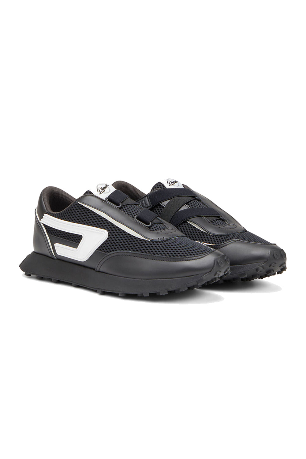 Diesel S-Racer EVO Black Men's Running Trainers with Velcro Straps