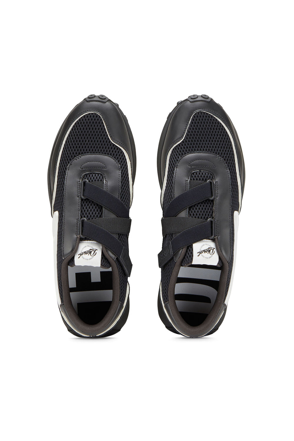 Diesel S-Racer EVO Black Men's Running Trainers with Velcro Straps