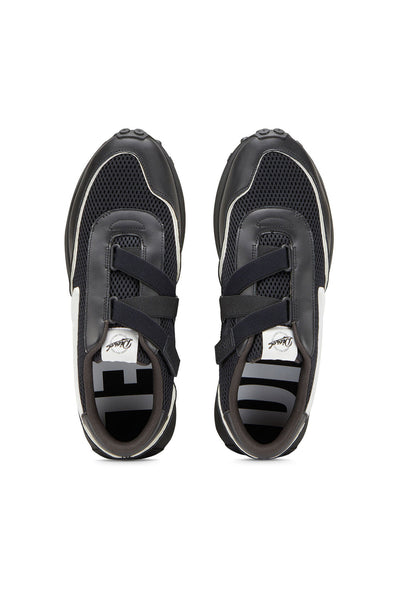 Diesel S-Racer EVO Black Men's Running Trainers with Velcro Straps