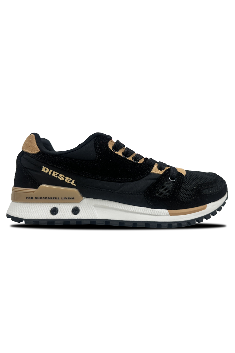 Diesel Absolute Black Porcini Lightweight Winter Sneaker for Ultimate Comfort
