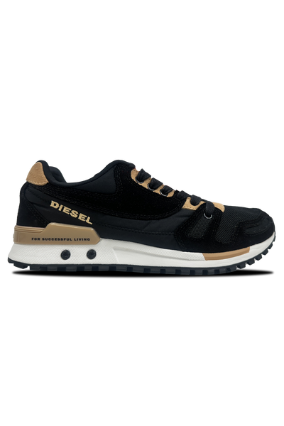 Diesel Absolute Black Porcini Lightweight Winter Sneaker for Ultimate Comfort