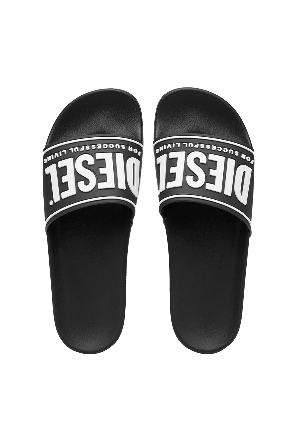 Diesel SA-Mayemi CC Slide Black Pool Sandal with 3D Logo Design