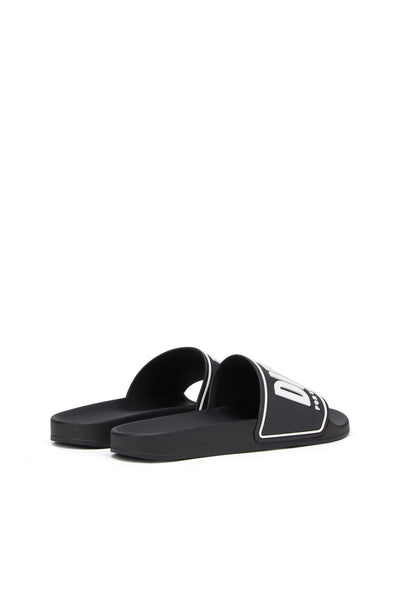Diesel SA-Mayemi CC Slide Black Pool Sandal with 3D Logo Design