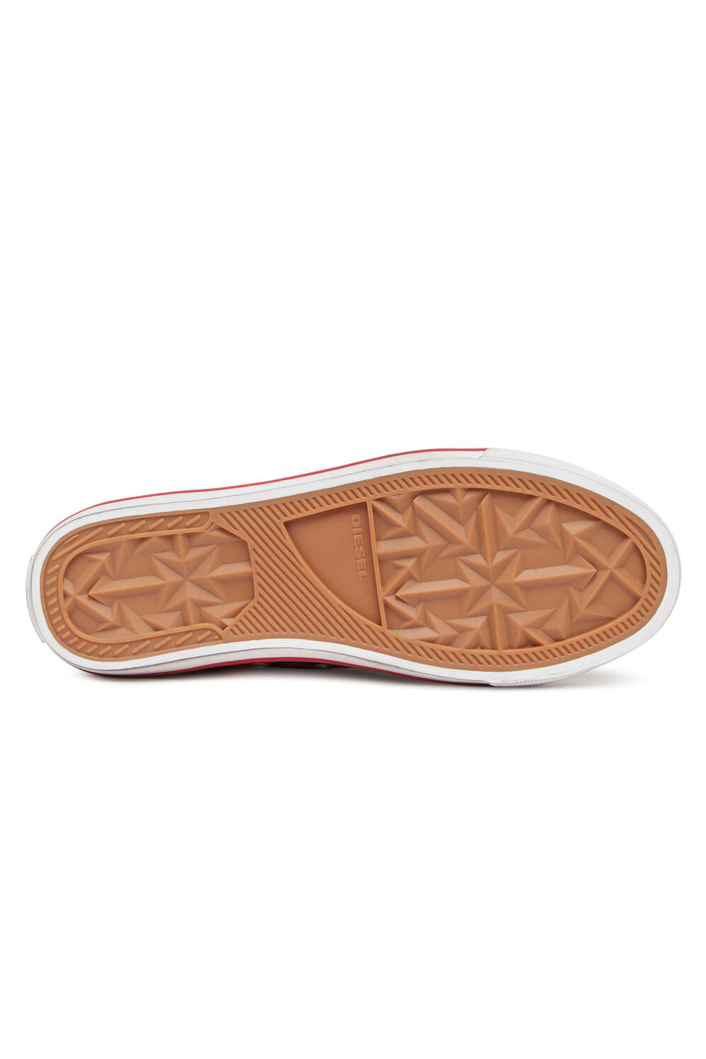 Diesel S-Athos Mid X Sneaker: Black/Red Canvas, Vulcanized Sole, Lace-Up Closure