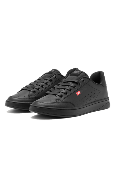 Diesel S-Athene VTG Sneaker: Low-Cut, Lace-Up, Black, Stylish, Everyday Comfort