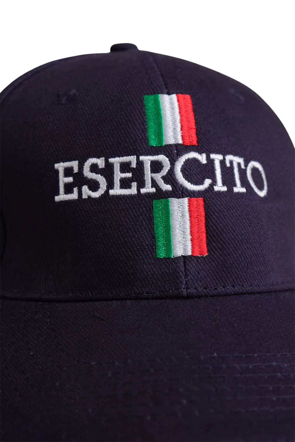 Esercito Italian Tricolore Navy Blue Cotton Adjustable Baseball Cap