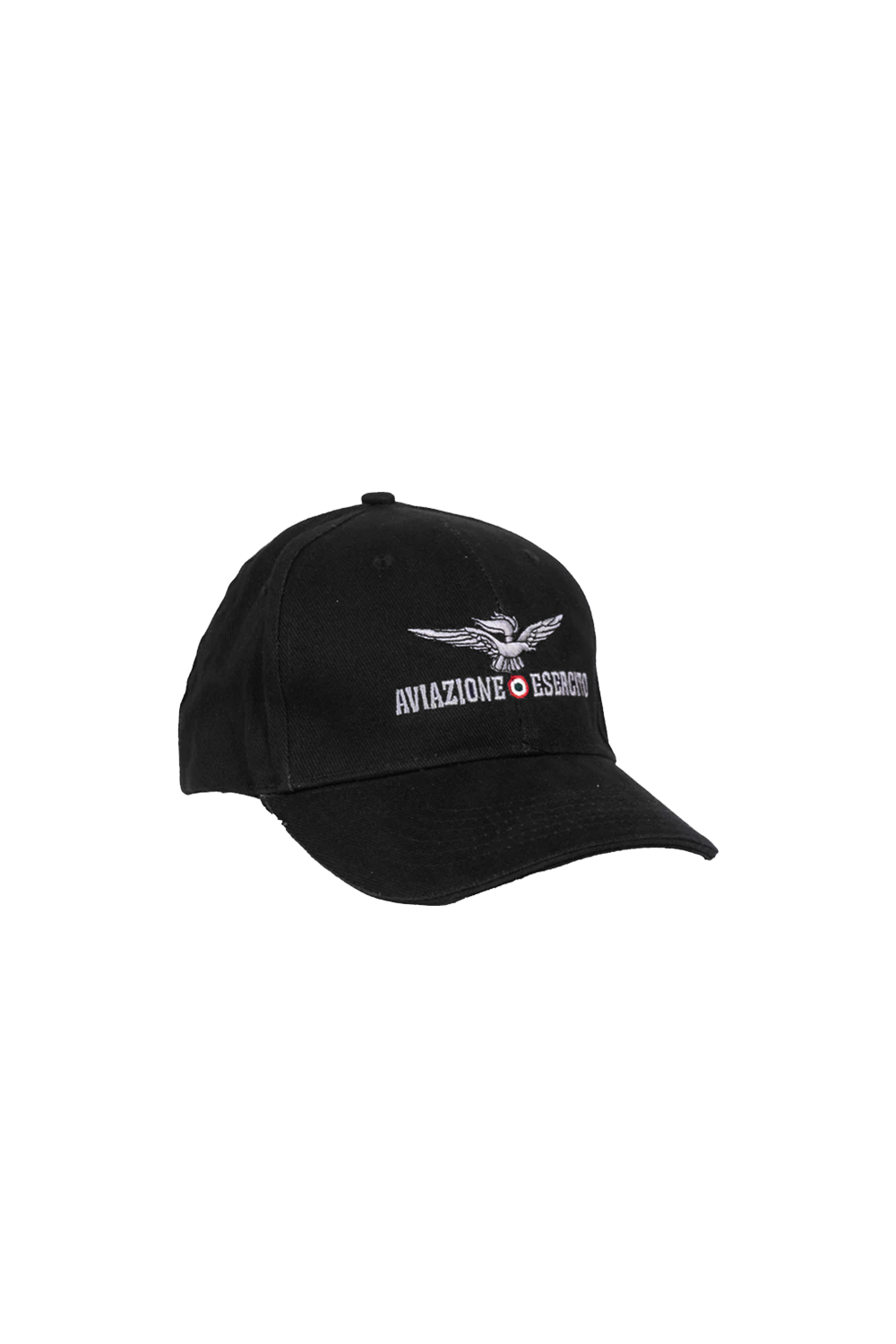 Esercito Aves Aviation Black Cotton Cap with Adjustable Buckle Closure