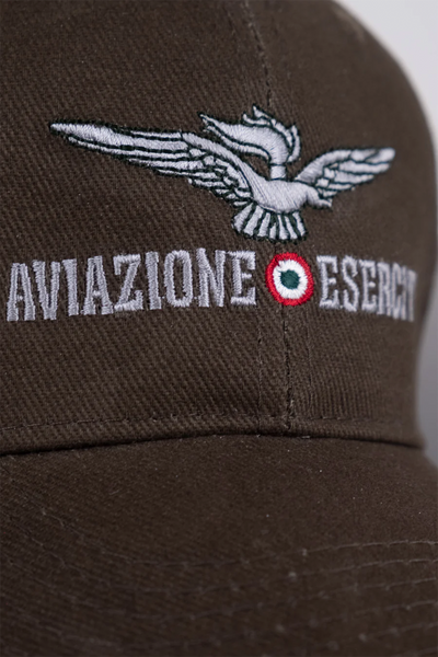 Esercito Aves Olive Cotton Cap with Adjustable Buckle Closure