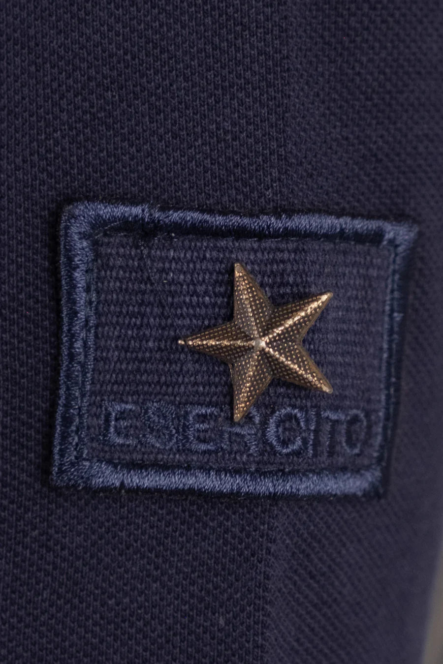 Esercito Nauos Golfer: Tailored Fit Cotton Jersey Polo with Military Patches