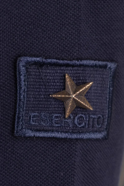 Esercito Nauos Golfer: Tailored Fit Cotton Jersey Polo with Military Patches