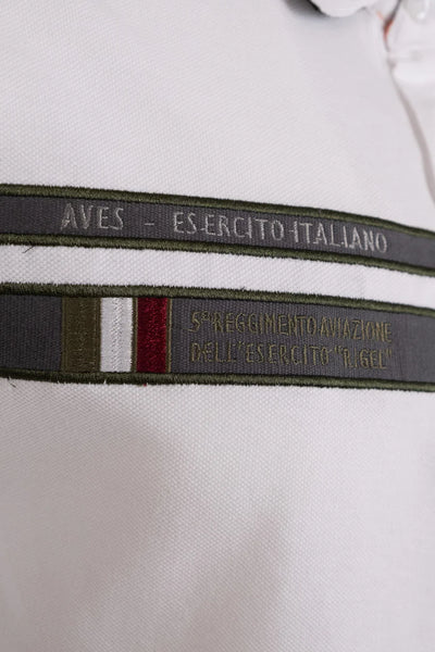 Esercito Marvis Piqué Polo Shirt: Classic Style, Ultimate Comfort, Aviation Patches