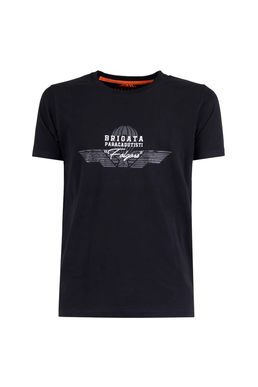 Esercito Iraos S4F623 Black T-Shirt with Embroidered Detail