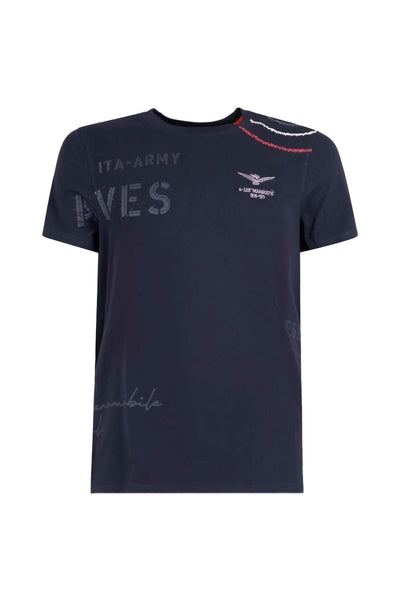 Esercito Geor Navy T-Shirt: Classic Style, Embroidered Branding, Ultimate Comfort Fit