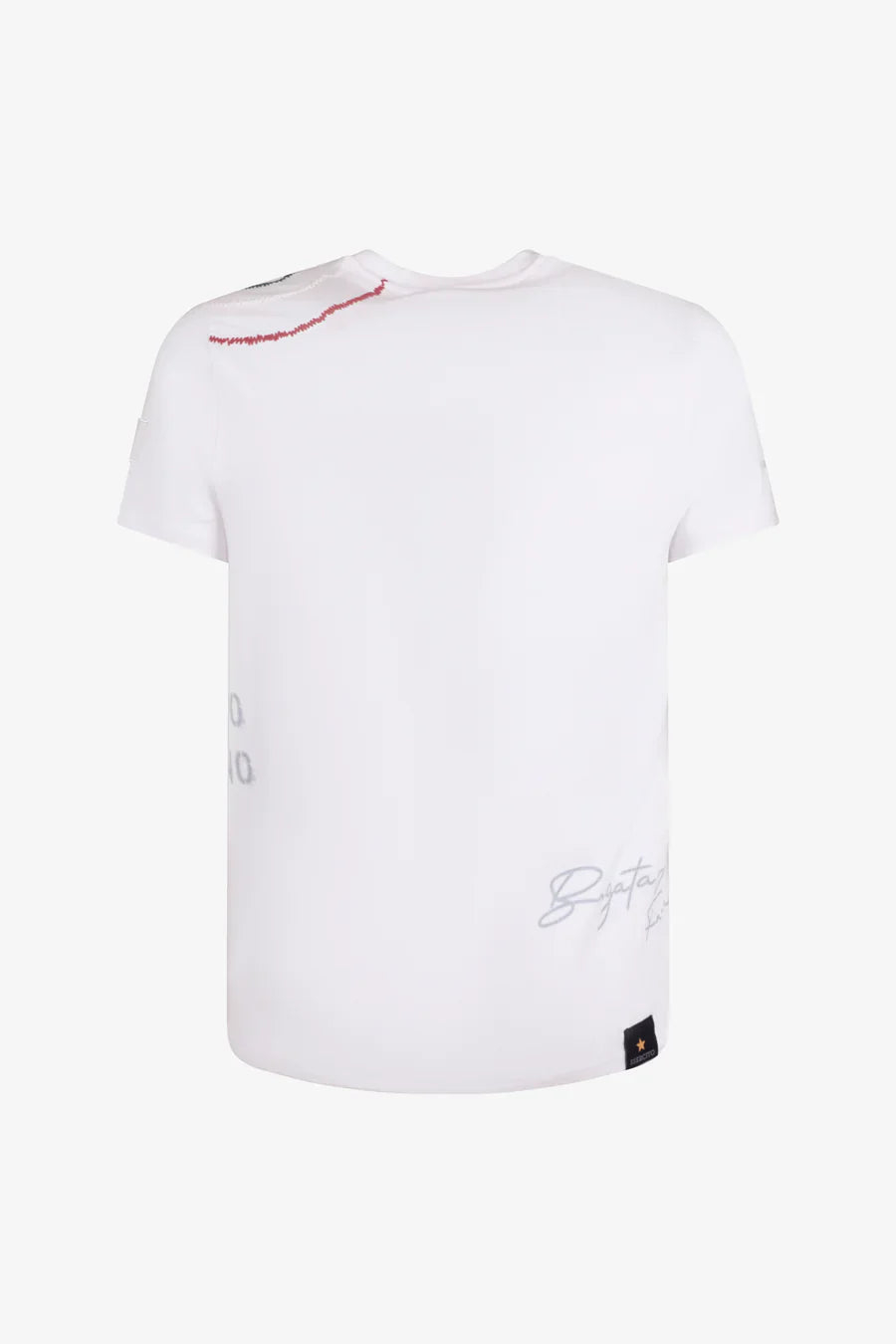 Esercito Geor S4F629 White Embroidered Short Sleeve Comfort T-Shirt