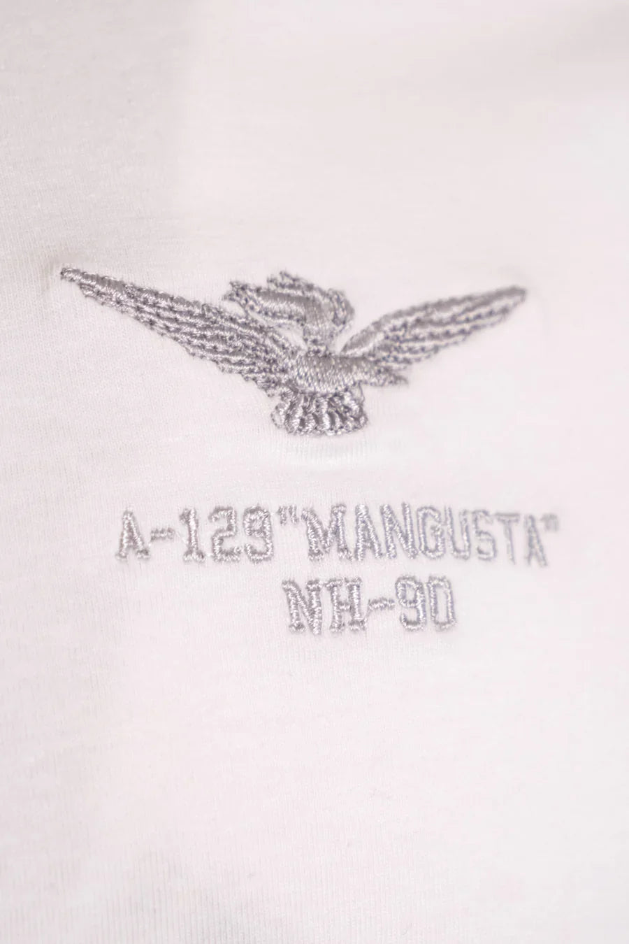 Esercito Geor S4F629 White Embroidered Short Sleeve Comfort T-Shirt