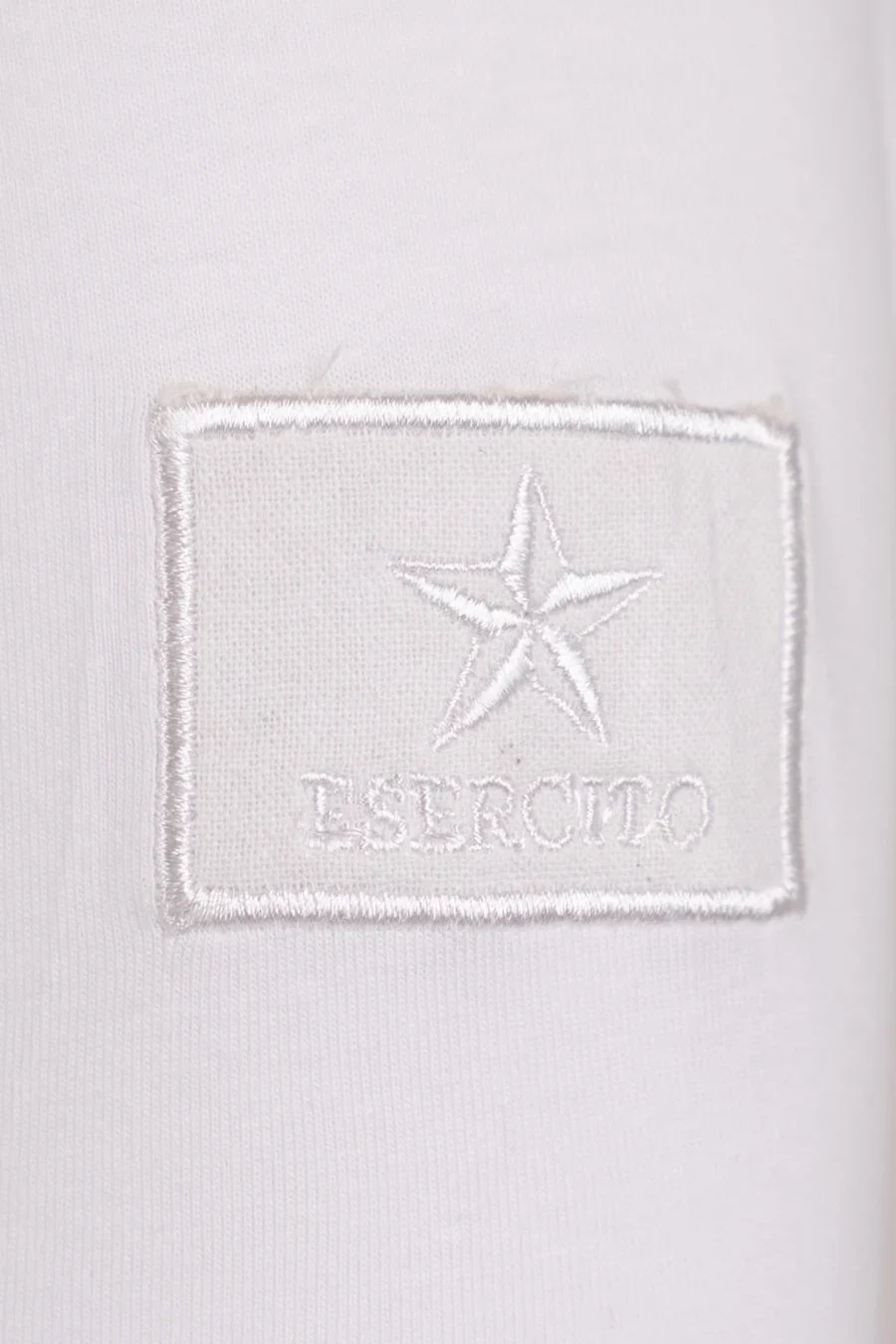 Esercito Geor S4F629 White Embroidered Short Sleeve Comfort T-Shirt
