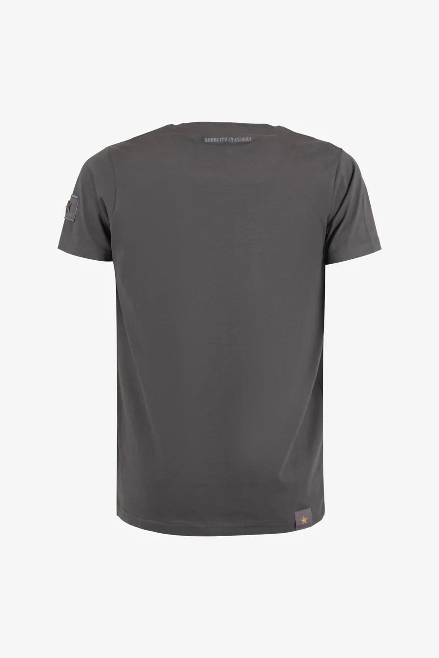 Esercito Rogen Olive Short Sleeve Round Neck Embroidered T-Shirt for Men