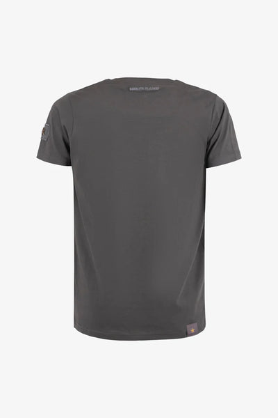 Esercito Rogen Olive Short Sleeve Round Neck Embroidered T-Shirt for Men