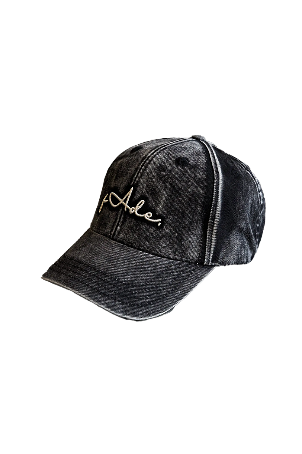 Signature Grey Washed Cotton Cap with Off-White Embroidered Fade Logo