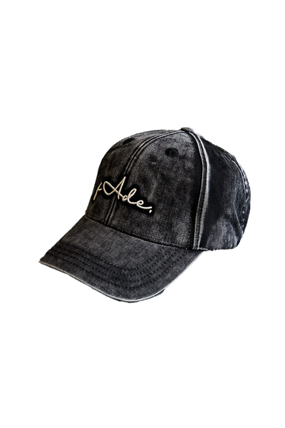 Signature Grey Washed Cotton Cap with Off-White Embroidered Fade Logo