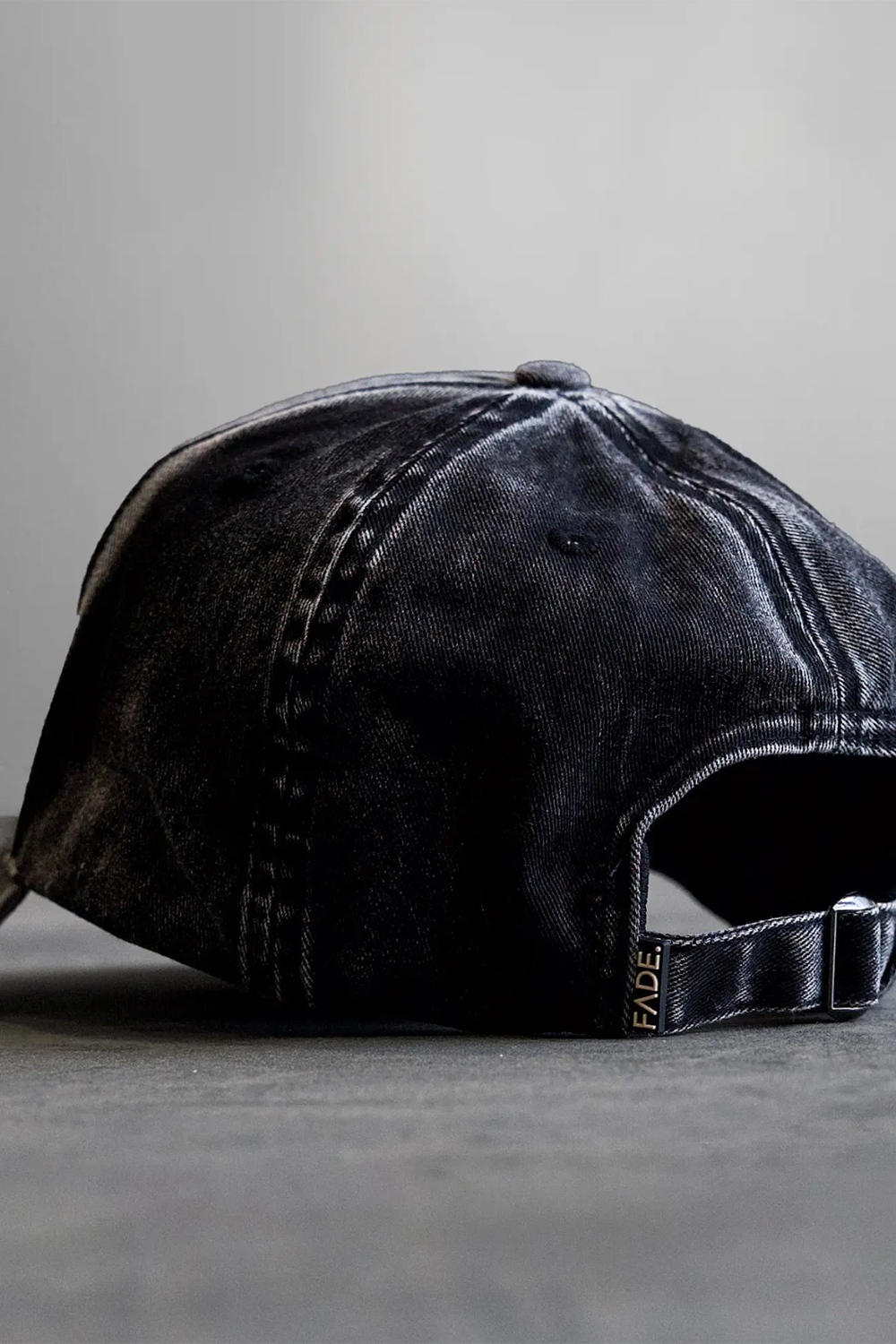 Signature Grey Washed Cotton Cap with Off-White Embroidered Fade Logo