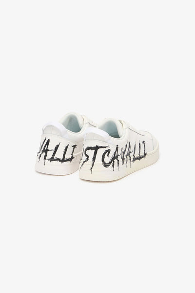 Just Cavalli Fondo Azula White Sneaker: Stylish Lace-Up Comfort with Distinctive Branding