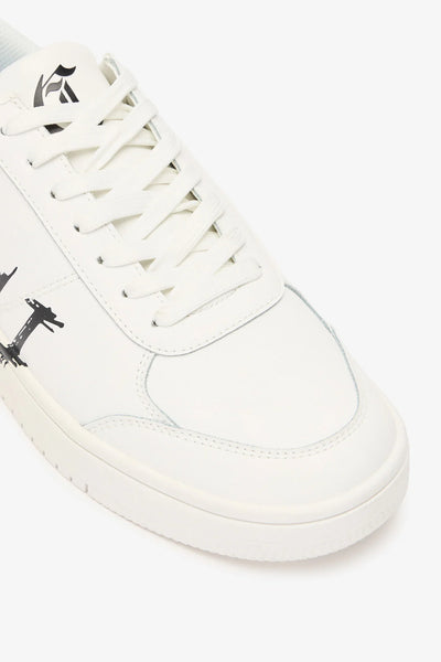 Just Cavalli Fondo Azula White Sneaker: Stylish Lace-Up Comfort with Distinctive Branding