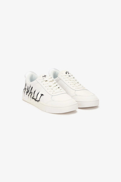 Just Cavalli Fondo Azula White Sneaker: Stylish Lace-Up Comfort with Distinctive Branding