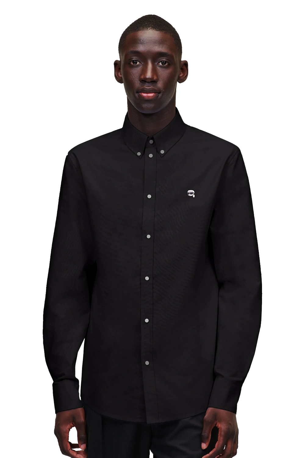 Karl Lagerfeld Ikonik 2.0 Poplin Shirt: Premium Cotton, Iconic Design, Black