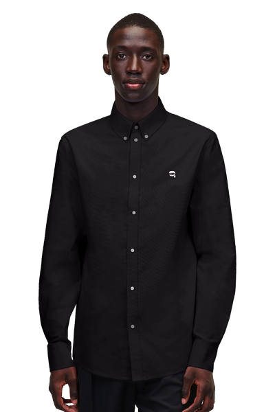 Karl Lagerfeld Ikonik 2.0 Poplin Shirt: Premium Cotton, Iconic Design, Black