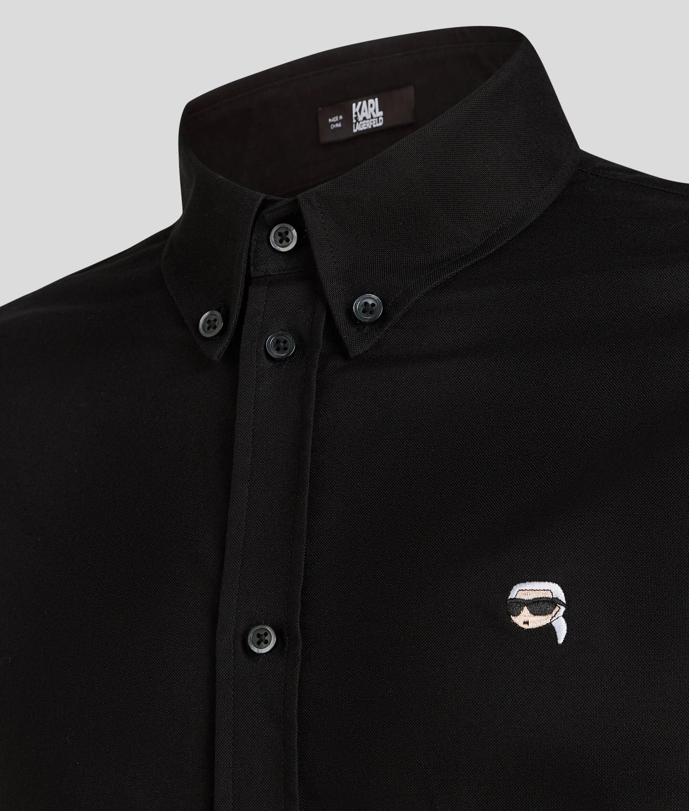 Karl Lagerfeld Ikonik 2.0 Poplin Shirt: Premium Cotton, Iconic Design, Black