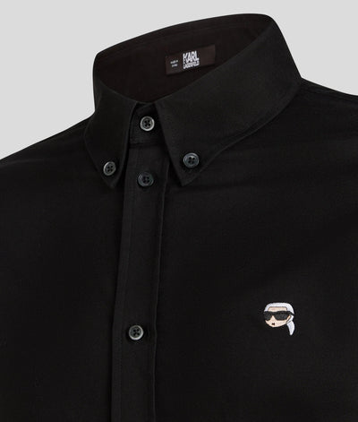 Karl Lagerfeld Ikonik 2.0 Poplin Shirt: Premium Cotton, Iconic Design, Black