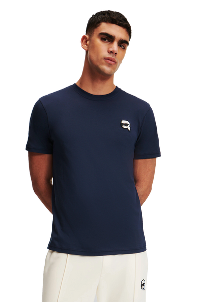 Karl Lagerfeld Ikonik 2.0 Mini Patch T-Shirt: Organic Cotton, Navy Blue