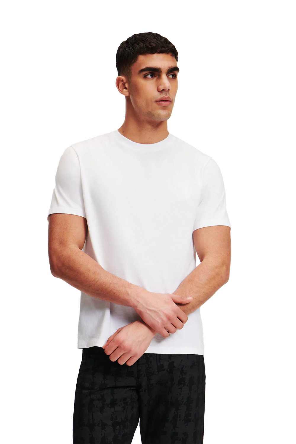 Karl Lagerfeld Kameo Logo T-Shirt: Pure Organic Cotton, Iconic Style, White