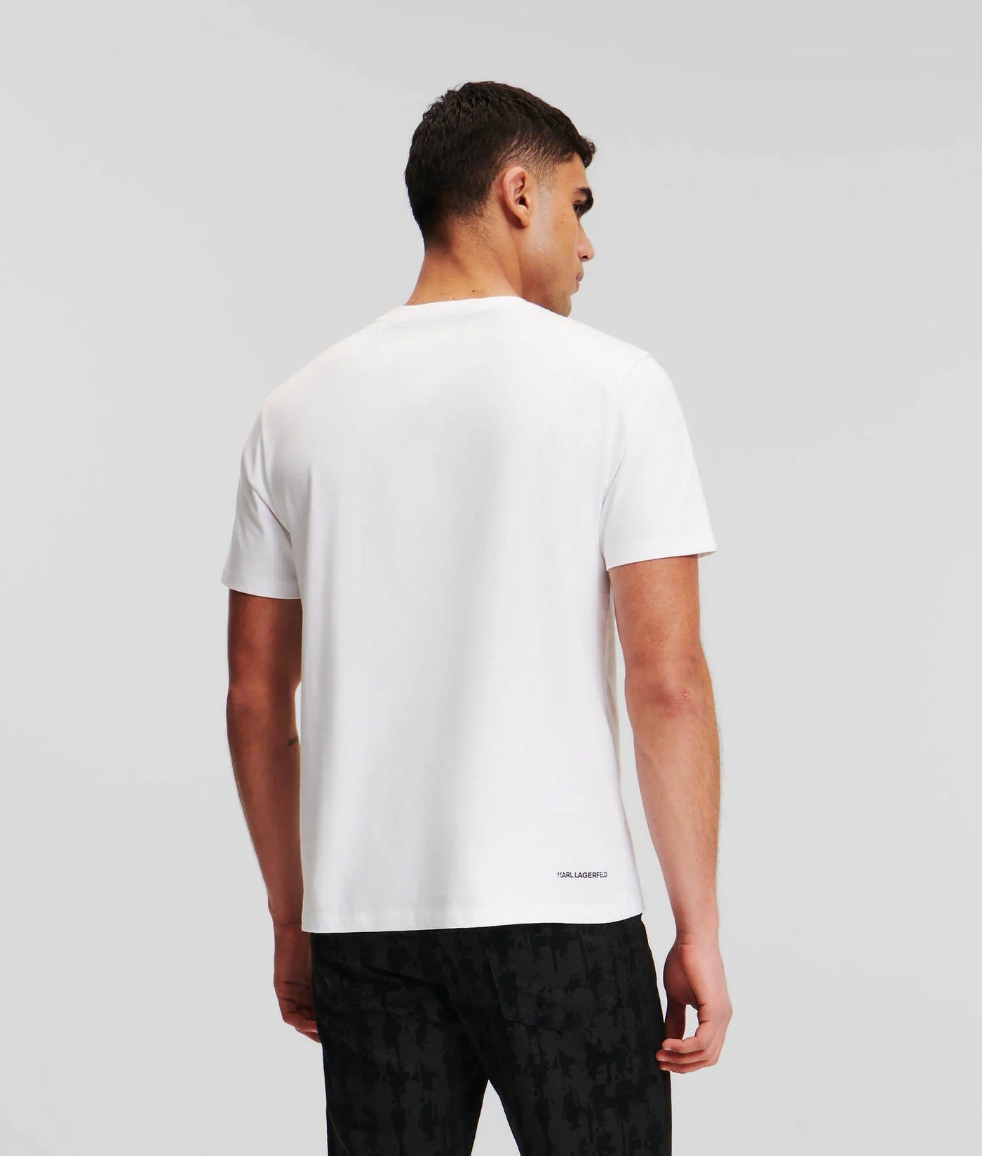 Karl Lagerfeld Kameo Logo T-Shirt: Pure Organic Cotton, Iconic Style, White
