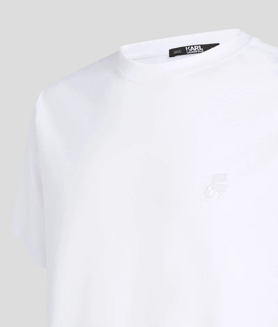 Karl Lagerfeld Kameo Logo T-Shirt: Pure Organic Cotton, Iconic Style, White