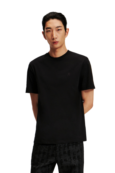 Karl Lagerfeld Kameo Logo T-Shirt: Organic Cotton, Black, Iconic Style, Regular Fit