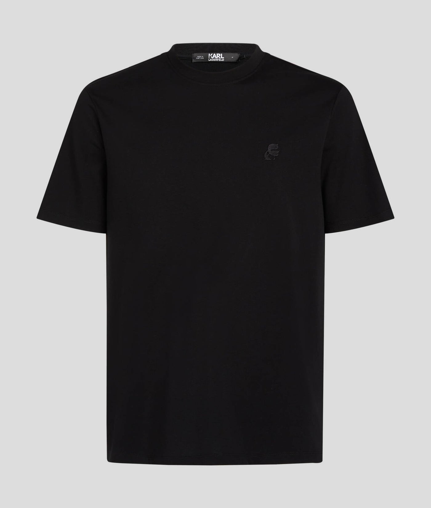 Karl Lagerfeld Kameo Logo T-Shirt: Organic Cotton, Black, Iconic Style, Regular Fit