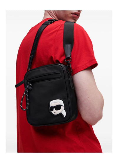 Karl Lagerfeld K/Ikon Nylon Crossbody Bag: Sleek, Versatile, and Chic Black Design