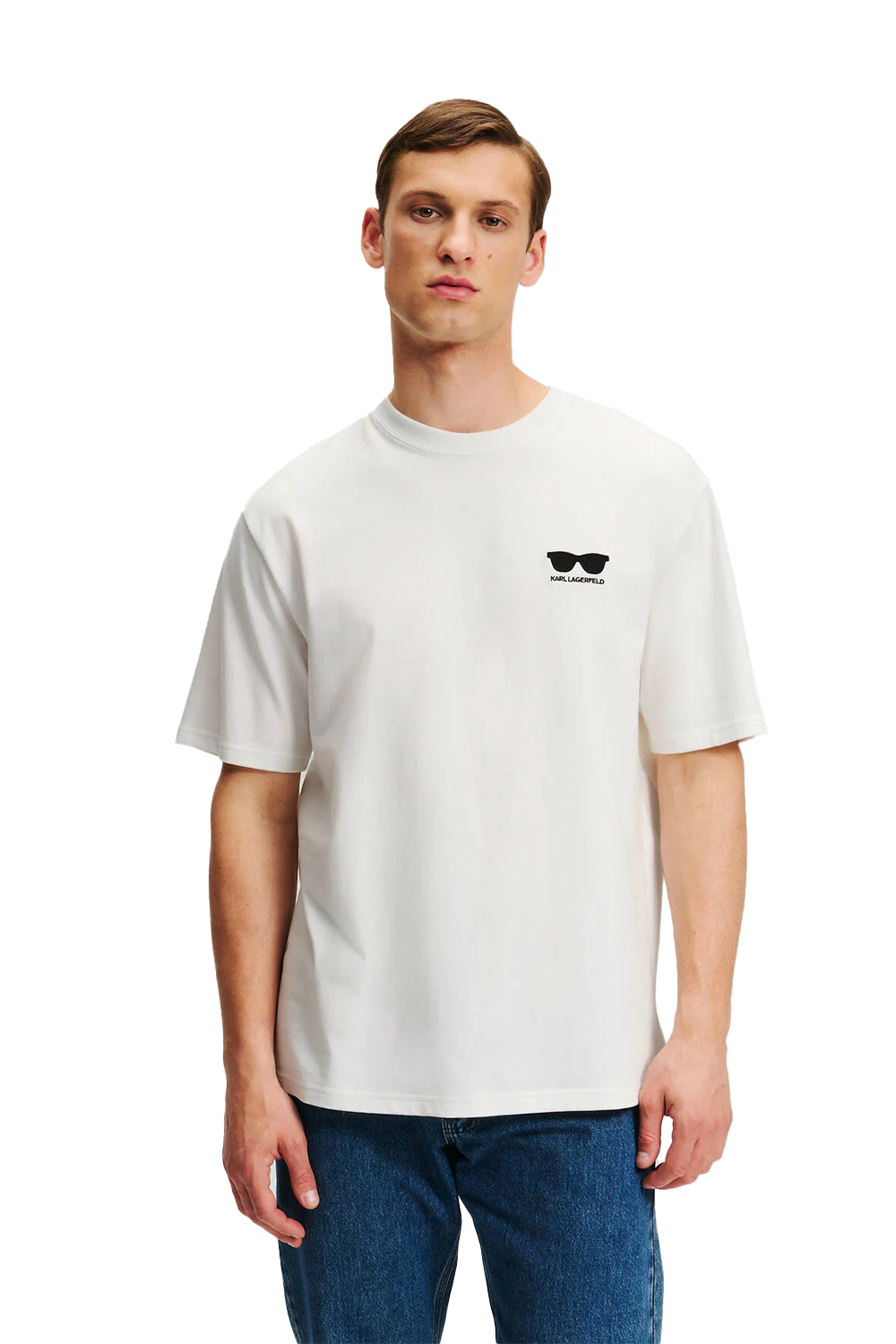 Karl Lagerfeld Organic Cotton Sunglasses T-Shirt - Iconic Style, Relaxed Fit