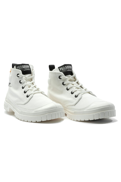 Palladium SP20 Hi-Tech White Durable Boots with Lightweight TPR Outsole