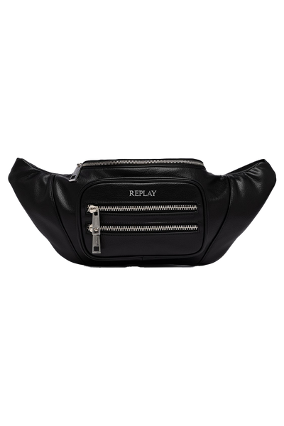 Replay Black Versatile Shoulder Waist Sling Bag with Adjustable Strap