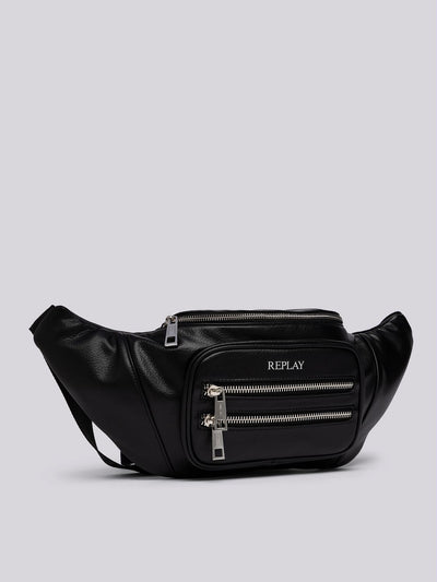 Replay Black Versatile Shoulder Waist Sling Bag with Adjustable Strap