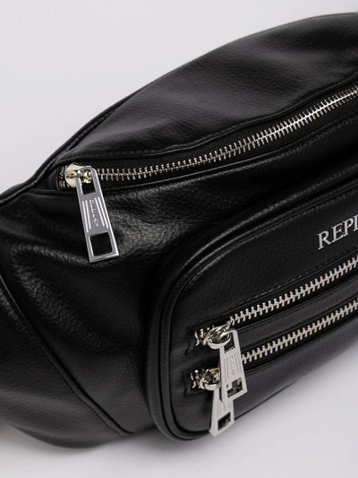 Replay Black Versatile Shoulder Waist Sling Bag with Adjustable Strap