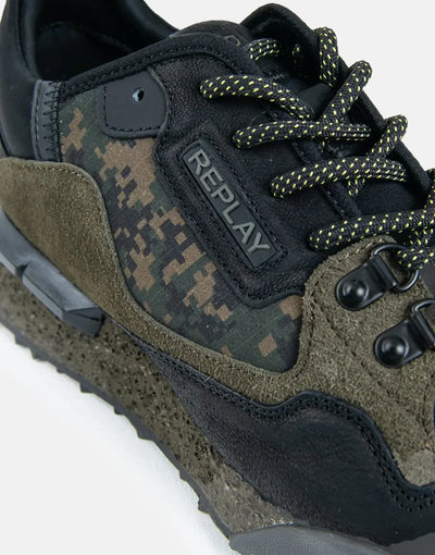 Replay Field Speed Camo Black Military Green Men's Winter Tactical Sneakers